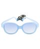 SeeSaw Solid Polarized & UV Protected Oval Sunglasses With Protective Hard Case - Light Blue