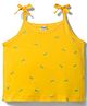 Tango Single Jersey Knit Sleeveless Slip With Bow Print - Golden