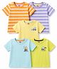 Babyhug Cotton Knit T-Shirts Half Sleeves with Graphics Multi Color 2-3 Years Pack of 5