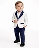 Spool Junior Cotton Woven Full Sleeves Colour Blocked 3 Piece Party Suit - Navy Blue
