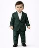 Spool Junior Cotton Woven Full Sleeves Solid 3 Piece Party Suit - Bottle Green