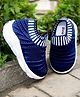 Binos Placement Striped Slip On Shoes - Navy Blue