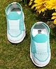 Binos Mesh Detailed Striped  Shoes - Aqua Blue
