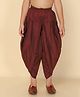 KISAH Cotton Blend Woven Solid Dhoti - Maroon