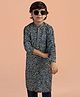 KISAH Viscose Woven Full Sleeves Bandhani Printed Kurta - Blue