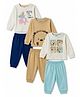 Bonfino 100% Cotton Knit Full Sleeves T-Shirts & Pyjama Night Suits with Animal Print Pack of 3 - Multicolor