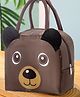 Purple Tots Bear Thermal  Insulated Lunch Bag for Kids - Brown