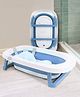 Purple Tots Bath Tub With Temperature Gauge & Cushion - Blue