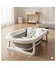Purple Tots Baby Bath Tub With Temperature Gauge & Soft Cushion- White & Grey