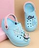 Pine Kids Lucas Back Strap Clogs With Elsa Applique - Light Blue