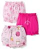Doodle Poodle 100% Cotton Knit Bloomers with Sea Life Theme Print Pack of 3 - Pink