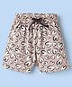 Evimo Single Jersey Knit Above Knee Length Heart Printed Shorts - Light Red