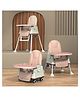 StarAndDaisy Comfort 4 in 1 Premium Multifunctional High Chair with Booster Normal & Detachable Tray Adjustable Height One Hand Adjustable Ultra Soft Cushion - Pink