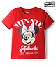 Pine Kids Disney Single Jersey Knit Half Sleeves T-Shirt With Minnie Mouse Graphics - Maroon