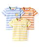 Babyhug Cotton knit Half Sleeves Striped & Printed T-Shirts Pack of 3 - Multicolor