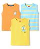 Babyhug Cotton Knit T-Shirts Sleeveless with Graphics Multi Color 4-5 Years Pack of 3