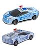 New Pinch Mini Police Car With Lights, Friction, Music And Siren Sound Police 3D Car (Pack Of 2), White