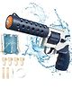 YAMAMA Realistic Electric Revolver Automatic Repeater Water Gun Toy with Water Backpack - Navy Blue