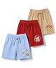 Babyhug Single Jersey Knit Mid Thigh Shorts with Animal Print Pack of 3 - Multicolor