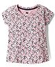 Evimo Single Jersey Knit Half Sleeves T-Shirt with Heart Print - Pink