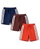 Babyhug Cotton Single Jersey Knit Mid Thigh Solid Shorts Pack of 3 - Multicolor