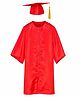 Itsmycostume Full Sleeves Graduation Gown Costume With Cap - Red