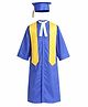 Itsmycostume Full Sleeves Graduation Gown Costume With Cap & Sash - Blue & Yellow