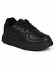 Lil Lollipop Solid Lace Up Shoes  - Black