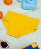 THE COVER UP PROJECT Modal Knit Solid Hipsters Panties With Iron On Stickers - Yellow