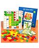 ARCADE TOYS 120pcs Wooden Pattern Blocks Set Creative Mosaic Puzzle for Kids, Shape Matching Game, Activity Toys, Educational STEM Building Blocks (Multicolour)