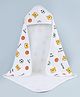 Doodle Poodle 100% Cotton Hooded Towel with Sports Print L 75 x B 75 cm - White