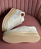 HVNLY by shoetopia Pearls Beads & Sequins Embellished Lace Up Shoes - Cream