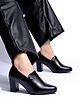 HVNLY by shoetopia Solid Block Heel Shoes - Black