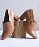 HVNLY by shoetopia Solid Block Heel Shoes - Tan