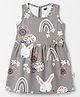 Teddy Cotton Knit One Piece Dresses/Frocks Sleeveless with All Over Prints 18 Grey 6-9 Months