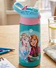 Disney by Gluman Maho Stainless Steel Water Bottle Easy Carry, Leak Proof Straw, Vacuum Insulated With Disney Frozen Print 300 ml - Light Blue
