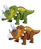Sanjary Realistic Walking Triceratops Dinosaur Toy With Lights Sounds Moving Action Educational Pretend Play Gift For Kids Toddlers color design may vary