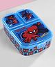 Marvel by SKI Trio 3 Compartment Plastic Bento Snack Box Spiderman Print - Royal Blue