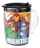 Marvel by SKI Stainless Steel Kids Mug with Lid & Handle Double Wall Insulated, BPA-Free Cherry Mug With Avengers Print- 350 ml