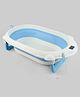 Babyhug Foldable Baby Bath Tub with Thermometer| Spacious Design| Anti-Slip Base| Drainage Plug| Temperature Gauge| Lightweight & Easy to Store| 0 to 24 Months - Blue