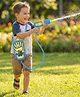Back Carry Holi Water Gun with 1.5 Liter Tank - Blue Yellow| Powerful Spray| Water Blaster| Comfortable Strap Design| Outdoor Water Toy| Kids Festival Gifting