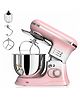 INALSA Stand Mixer 1200W|Pure Copper Motor|5L SS Bowl With Splash Guard|Accessories Included|Dishwasher Safe|Baking,Cake Mixer,Kneading-Kratos(Dual Pink)