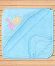 Child World Terry Knit Hooded Towel with Animal Embroidery L 77 x B 73 cm - Blue
