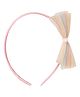 Aye Candy Glitter Embellished Bow Applique Detailed Hair Band - Pink Yellow & Blue