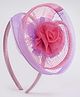 Aye Candy Glitter Embellished Floral Applique Detailed Hair Band - Lavender & Pink