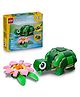 LEGO Creator 3 in 1 Turtle with a Water Lily Flower Toy - Rebuilds into Chameleon or Frog 124 pieces- 31377