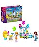 LEGO Friends Ice Cream & Balloon Stan  Pretend Play Toy 2 Minidolls Balloons and Bike 107 Pieces - 42692