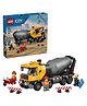 LEGO City Cement Mixer - Big Construction Toy Truck with 3 Minifigures for Kids  371 Pieces- 60478