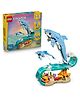 LEGO Creator 3 in 1 Sea Animals: Beautiful Dolphins Toys - Rebuilds into a Seahorse or Crab 542 pieces- 31385