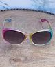 DukieKooky Glittered UV Protected Oval Sunglasses - Pink